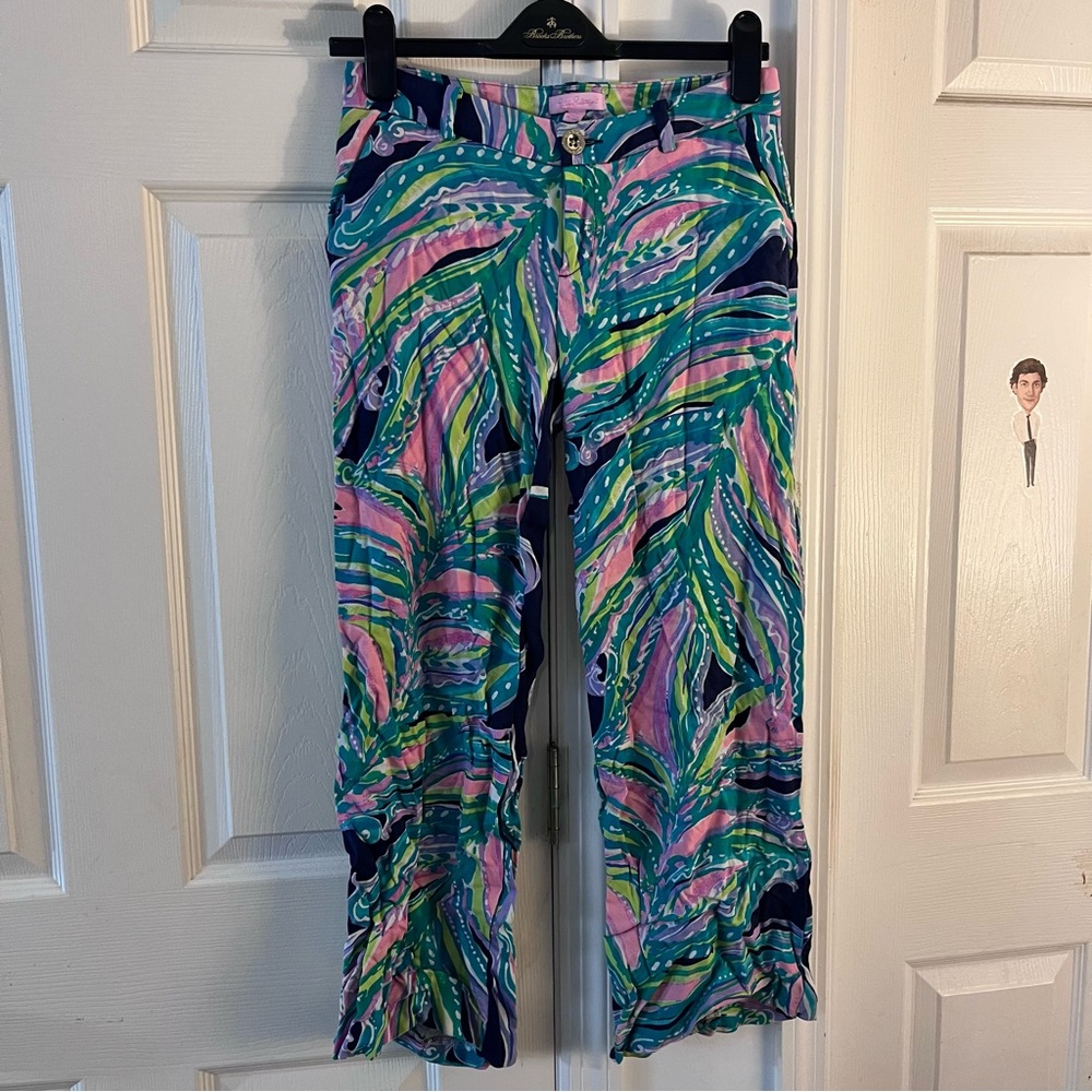 Lilly Pulitzer Vintage Tropical Cropped Pants